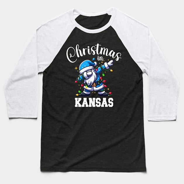 Christmas In Kansas Baseball T-Shirt by Etopix